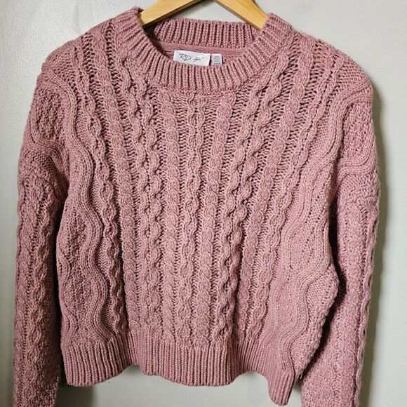 NWT RD STYLE PINK CHUNKY PULLOVER SWEATER COZY SIZE M - Picture 2 of 16